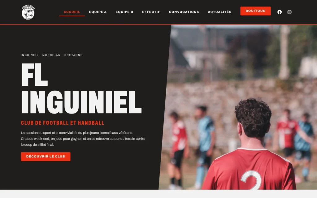 Page d’accueil du site Foyer Laïque Inguiniel